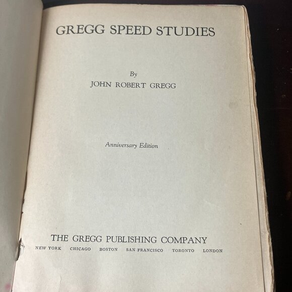 Antique Gregg Speed Studies Anniversary Edition by John Gregg 1929 - Picture 6 of 10